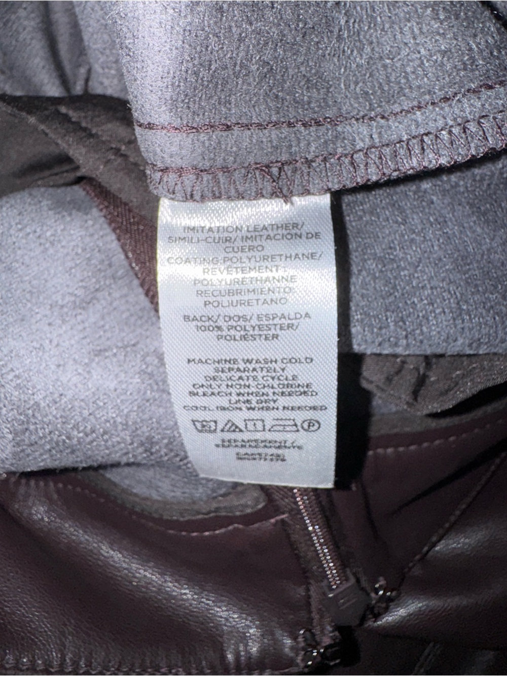 Ann Taylor Faux Leather Straight-Leg Cropped Pants in Dark Brown - Picture 10 of 13
